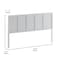 Flash Furniture King White Wooden 4 Panel Adjustable Headboard MG-9708KHB-K-WHT-GG - alternate 2